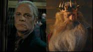 Peter Mullan em 'Harry Potter e as Relíquias da Morte: Parte 1' e ‘O Senhor dos Anéis: Os Anéis de Poder’ - Divulgação/Warner Bros. Pictures e Divulgação/Amazon Studios