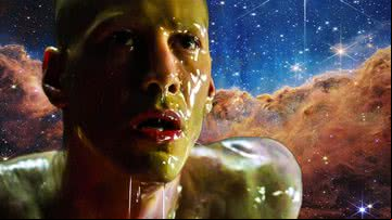 Fotografia da Nebulosa Carina e do personagem Neo (Keanu Reeves), em 'Matrix' (1999) - Getty Images / Reprodução/Warner Bros. Pictures