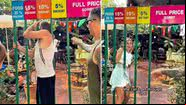 Clientes tentaram ar por vãos entre barras - Divulgação/Instagram
