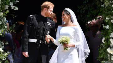 Príncipe Harry e Meghan Markle durante o casamento - Getty Images