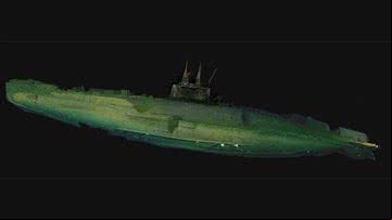 Reconstrução fotogramétrica do submarino USS F-1 - Divulgação/Woods Hole Oceanographic Institution