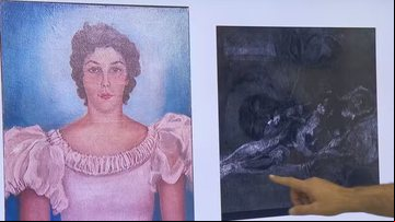 Imagem oculta sob a tela Dora (1934), de Anita Malfatti - Reprodução/TV Globo