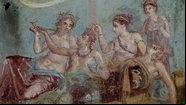 Antigo afresco romano descoberto em Pompeia - Getty Images