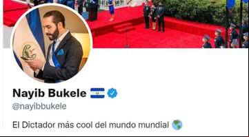 Print da descrição do presidente - Divulgação / Twitter
