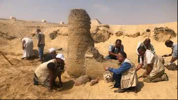 Escavações feitas em Saqqara - Divulgação/Ministério do Turismo e Antiguidades