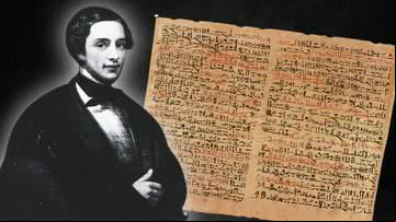 Montagem de Edwin com papiro histórico - Wikimedia Commons / Domínio Público